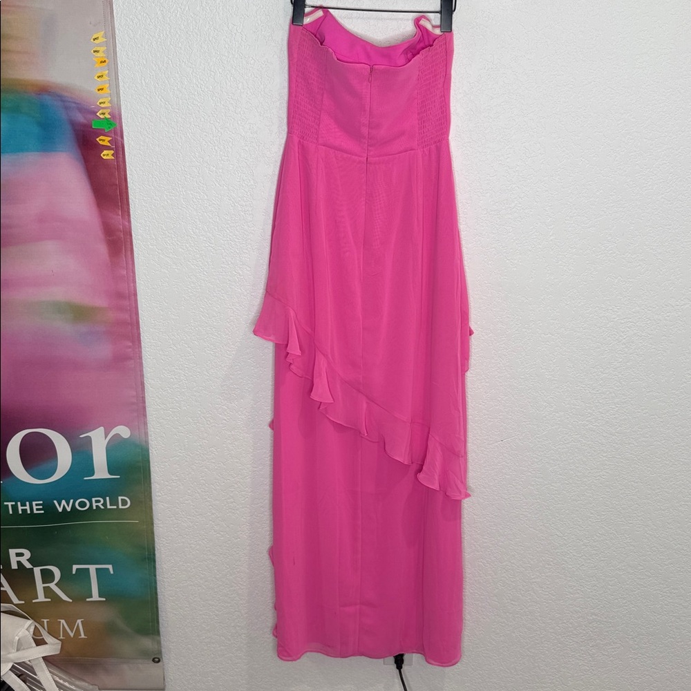 NWT Amanda Uprichard Magnolia Silk Maxi Dress in Aster Medium Revolve - Picture 6 of 14